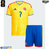 Otroški Nogometni dresi Kolumbija Luis Diaz #7 Domači SP 2026 Kratek Rokav (+ Kratke hlače)